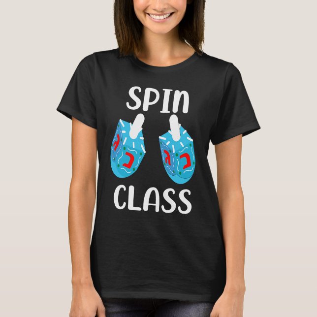 Jewish Spin Class Hanukah T Shirt (Framsida)