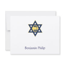 Jewish Star Hebrew Initial Pub Mitzvah Tack