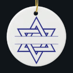 Jewish Star Julgransprydnad Keramik<br><div class="desc">Ge mitt vackra ljus till Hanukkah med en häpnadsväckande ny stjärna av David!</div>
