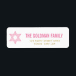 JEWISH STAR modern bat mitzvah rosa guld enkel Returadress Etikett<br><div class="desc">Det är enkelt att anpassa konfigurationen som mall med din egen text - gör den till din egen! - - - - - - - - - - - - - - - - - - - - - - - - - - - - - - - - -...</div>