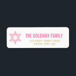 JEWISH STAR modern bat mitzvah rosa guld enkel Returadress Etikett<br><div class="desc">Det är enkelt att anpassa konfigurationen som mall med din egen text - gör den till din egen! - - - - - - - - - - - - - - - - - - - - - - - - - - - - - - - - -...</div>