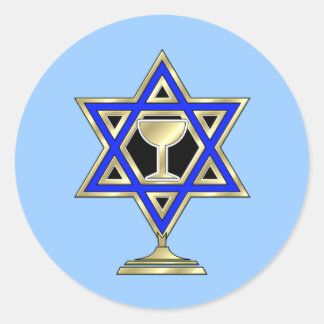 Jewish Star Runt Klistermärke