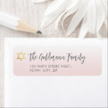 JEWISH STAR:s moderna bat mitzvah blek rosa guld Returadress Etikett<br><div class="desc">Det är enkelt att anpassa konfigurationen som mall med din egen text - gör den till din egen! - - - - - - - - - - - - - - - - - - - - - - Kärlek är mönstret, men vill att det ska ändras - olika...</div>