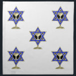 Jewish Star Tygservett<br><div class="desc">Judiska gåvor och presentidéer med vackra judiska stjärnor av David med ett vin glas i centrum.</div>