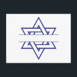 Jewish Star Vykort<br><div class="desc">Ge mitt vackra ljus till Hanukkah med en häpnadsväckande ny stjärna av David!</div>