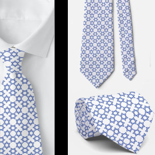 Jewish Stars Neck Tie Formal Star of David Necktie Slips