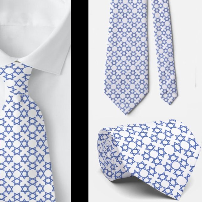Jewish Stars Neck Tie Formal Star of David Necktie Slips (Skapare uppladdad)