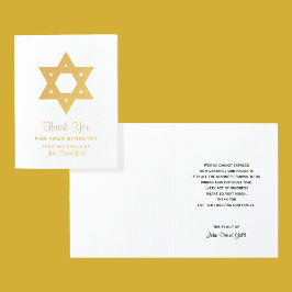 Jewish Sympathy Tack Gold Foil Star of David Folierat Kort