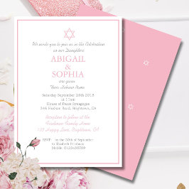 Jewish Twin Girls Naming Ceremony Hebrew Inbjudningar