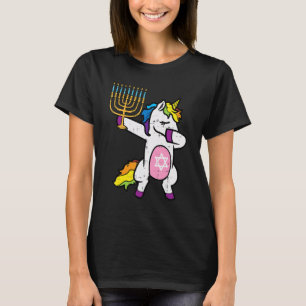 Jewish Unicorn Dab Jewnicorn Hanukkah Chanukah Gir T Shirt