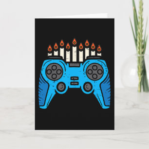 Jewish Video Game Spelare Hanukkah Chanukah Män Po Kort