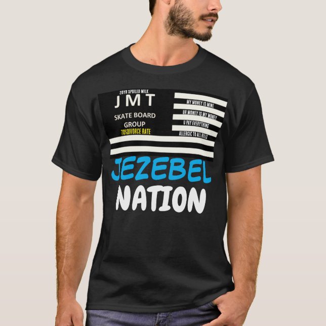 JEZEBEL NATION Basic Mörk T-Shirt (Framsida)