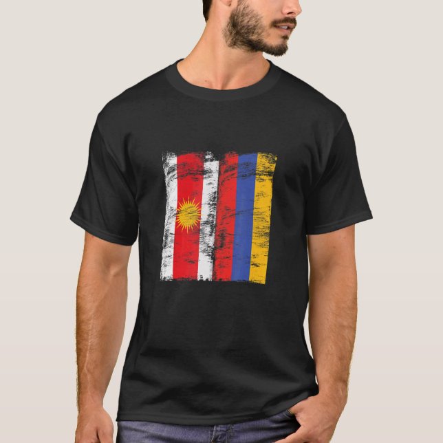 Jezidian Ezyxan Armenia Flagga Lali Melek Taus Ezi T Shirt (Framsida)