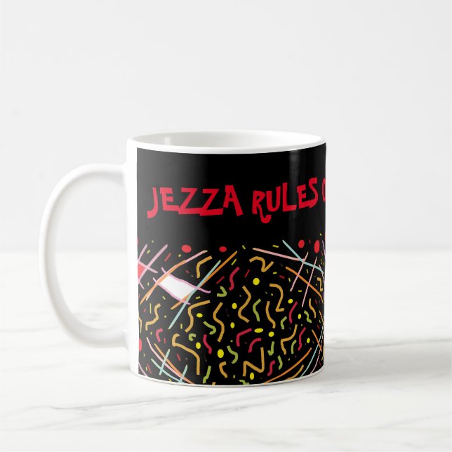 Jezza regler okej, så säger de roligt svart. kaffemugg (Vänster)