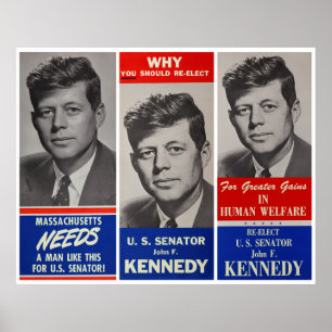 JFK 1958 SENATE KAMPANJ POSTER