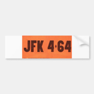 JFK 464 License Stil Bumper Sticker Bildekal