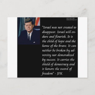 JFK & Berömd Citat Re Israel Vykort