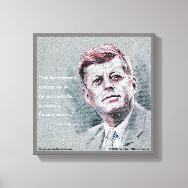 JFK & Citat Canvastryck (Framsida)
