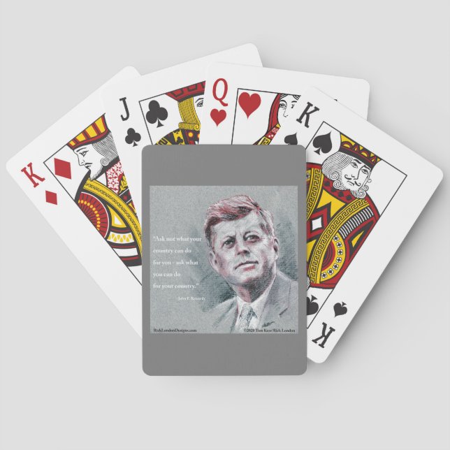 JFK & Citat Casinokort (Baksidan)