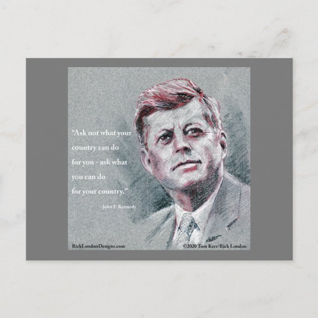 JFK & Citat Vykort (Framsida)