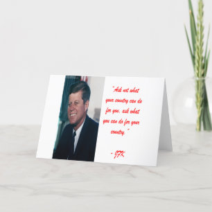 JFK & Citatet "Fråga inte" Kort