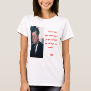 JFK & Citatet "Fråga inte" T Shirt