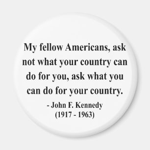 JFK-citationstecken 3a Magnet
