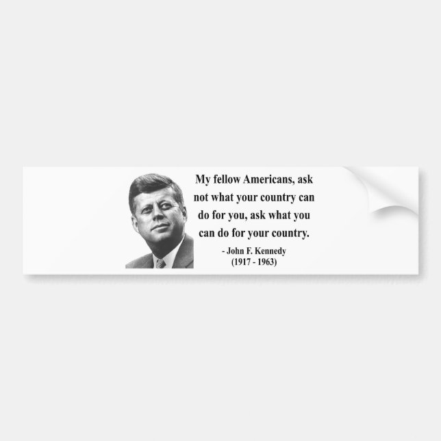 JFK-citationstecken 3b Bildekal (Framsidan)