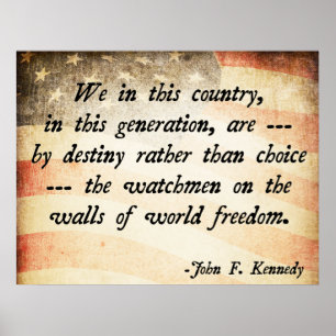 JFK-citationstecken Poster
