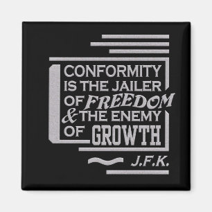 JFK-citationsteckenmagnet Magnet