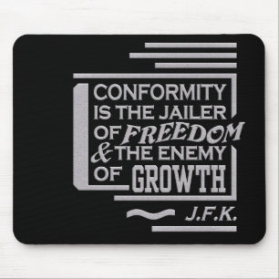 JFK-citationsteckenmousepad Musmatta