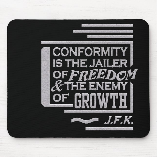 JFK-citationsteckenmousepad Musmatta (Framsidan)