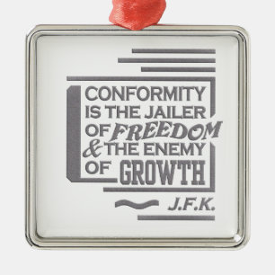 JFK-citattornament Julgransprydnad Metall