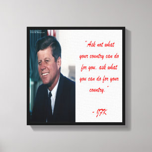 JFK & Fråga inte Canvastryck