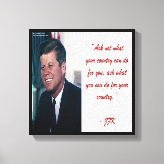 JFK & Fråga inte Canvastryck (Framsida)