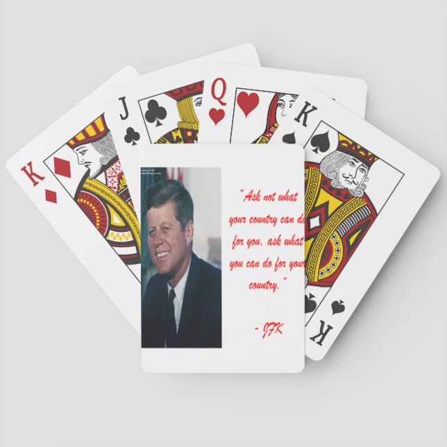 JFK & Fråga inte citat Spelkort (Baksidan)