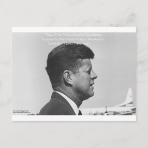 JFK "Fredlig Revolution" Citat Presentkort & T-shi Vykort