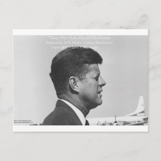 JFK "Fredlig Revolution" Citat Presentkort & T-shi Vykort