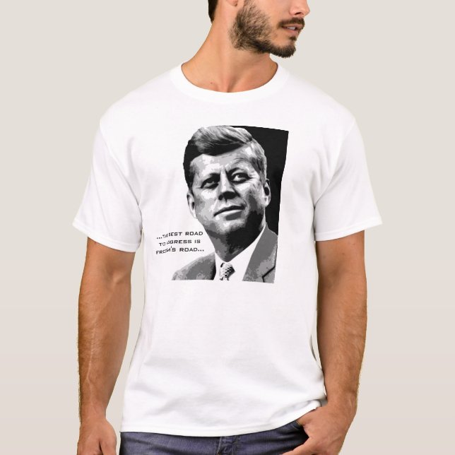 JFK Hope Poster (svartvitt)-Berömd JFK-offert Tröja (Framsida)