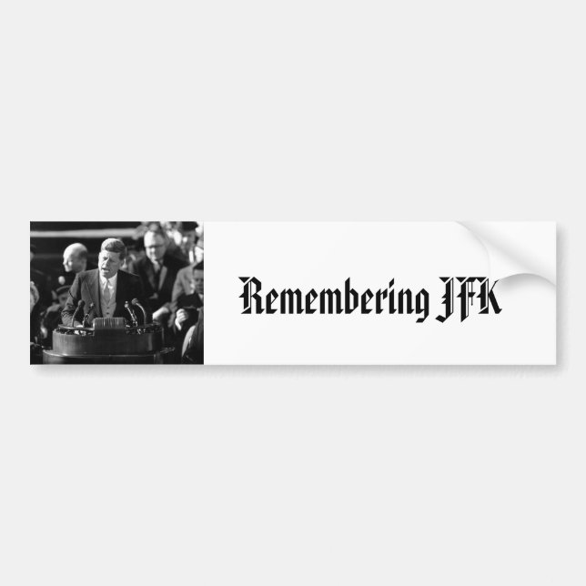 JFK Inaugaration Bildekal (Framsidan)