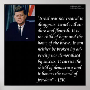 JFK & Israel Citat Poster