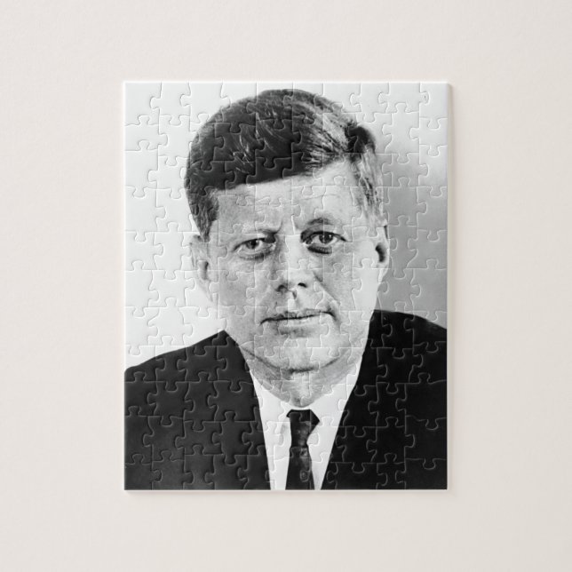 JFK John F. Kennedy Black & White Pussel (Vertikal)
