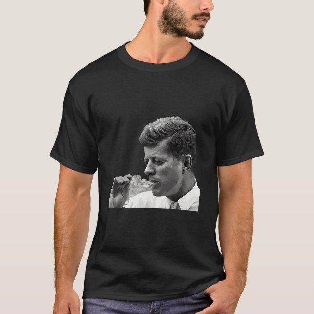 Jfk John F Kennedy Cigar Smoking Smoker T Shirt (Framsida)