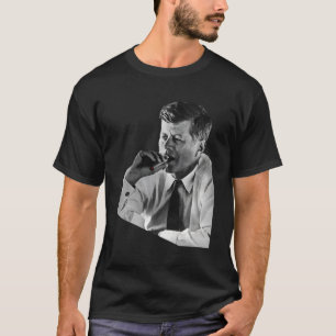 Jfk John F Kennedy Cigar Smoking Smoker T Shirt