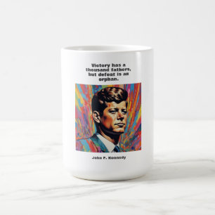 JFK John F. Kennedy Citat Motiverande Inspiration Kaffemugg
