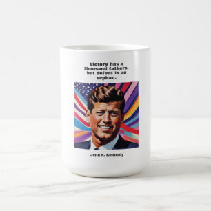 JFK John F. Kennedy Citat Motiverande Inspiration Kaffemugg