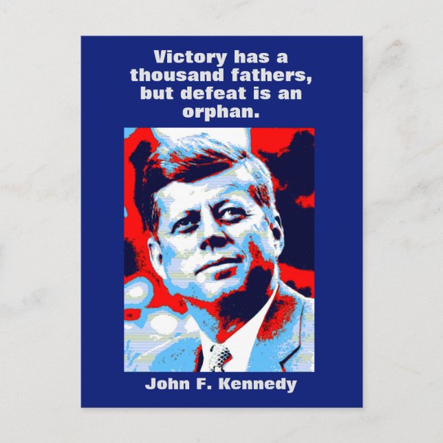 JFK John F. Kennedy Citat Motiverande Inspiration Vykort (Framsida)