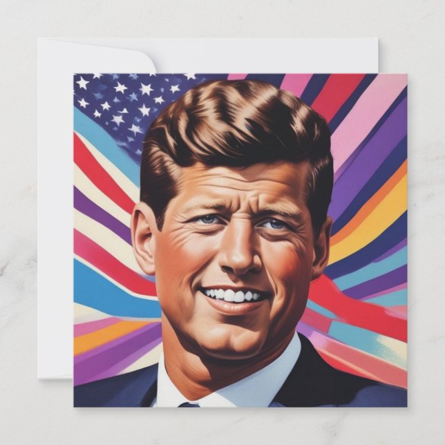 JFK John F. Kennedy Motivational Card (Framsida)
