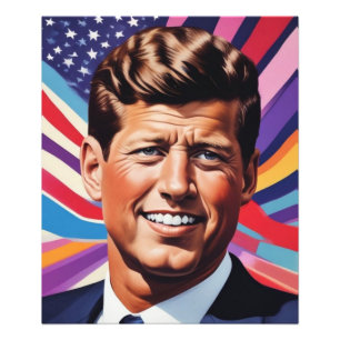 JFK John F. Kennedy Motivational Inspiration Fototryck
