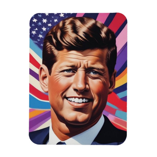JFK John F. Kennedy Motivational Inspiration Magnet (Vertikal)